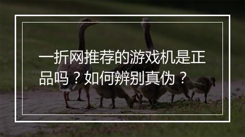 一折网推荐的游戏机是正品吗?如何辨别真伪?