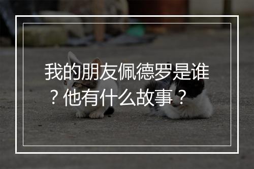 我的朋友佩德罗是谁?他有什么故事?