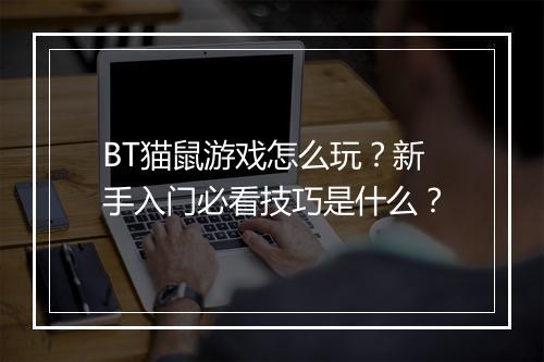 BT猫鼠游戏怎么玩？新手入门必看技巧是什么？