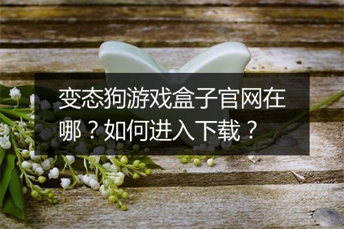 变态狗游戏盒子官网在哪？如何进入下载？