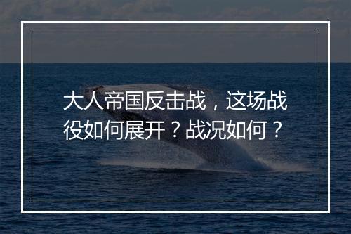 大人帝国反击战，这场战役如何展开？战况如何？