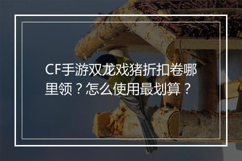 CF手游双龙戏猪折扣卷哪里领？怎么使用最划算？