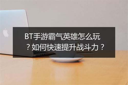 BT手游霸气英雄怎么玩？如何快速提升战斗力？