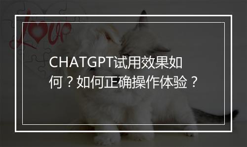 CHATGPT试用效果如何？如何正确操作体验？