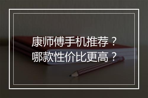 康师傅手机推荐?哪款性价比更高?