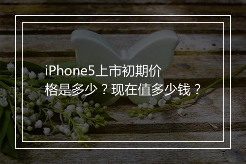 iPhone5上市初期价格是多少?现在值多少钱?