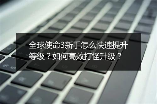 全球使命3新手怎么快速提升等级？如何高效打怪升级？