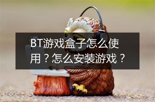 BT游戏盒子怎么使用？怎么安装游戏？