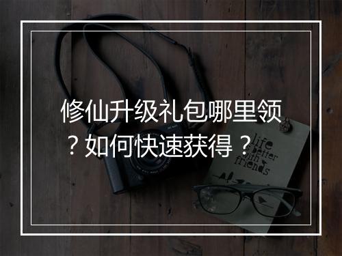 修仙升级礼包哪里领?如何快速获得?