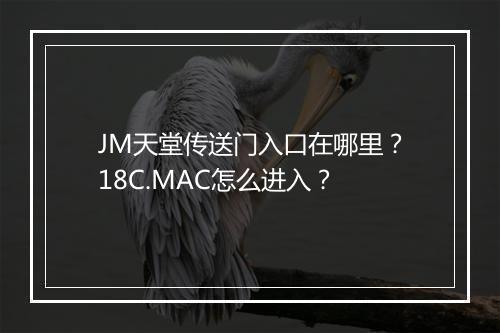 JM天堂传送门入口在哪里?18C.MAC怎么进入?