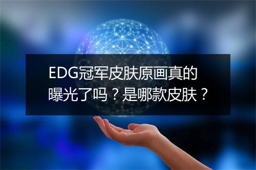 EDG冠军皮肤原画真的曝光了吗?是哪款皮肤?