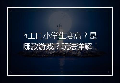 h工口小学生赛高？是哪款游戏？玩法详解！