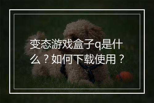 变态游戏盒子q是什么？如何下载使用？