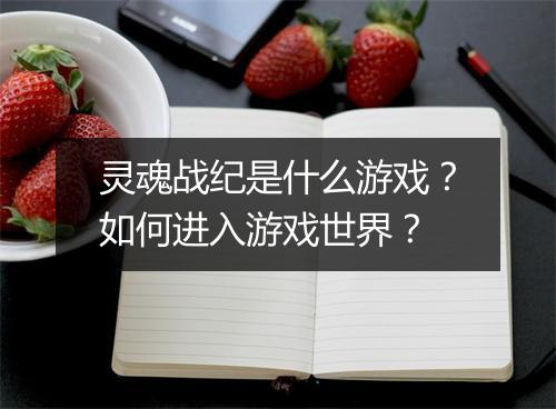 灵魂战纪是什么游戏?如何进入游戏世界?
