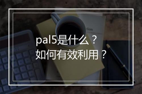 pal5是什么?如何有效利用?
