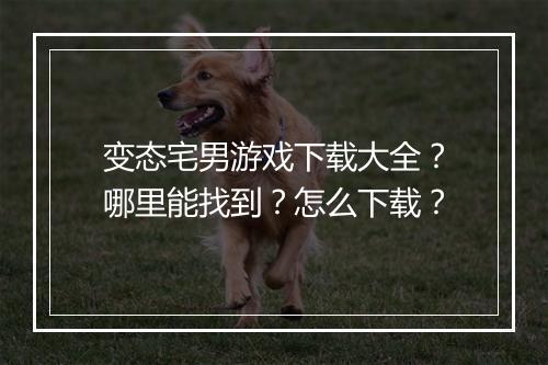 变态宅男游戏下载大全?哪里能找到?怎么下载?