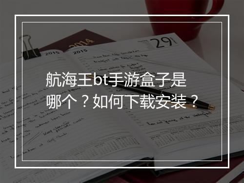航海王bt手游盒子是哪个?如何下载安装?