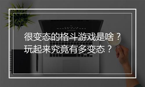 很变态的格斗游戏是啥？玩起来究竟有多变态？