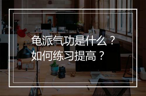 龟派气功是什么?如何练习提高?