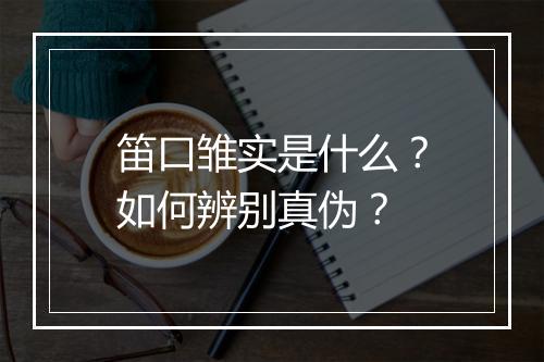 笛口雏实是什么?如何辨别真伪?