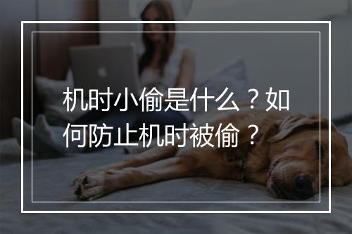 机时小偷是什么?如何防止机时被偷?