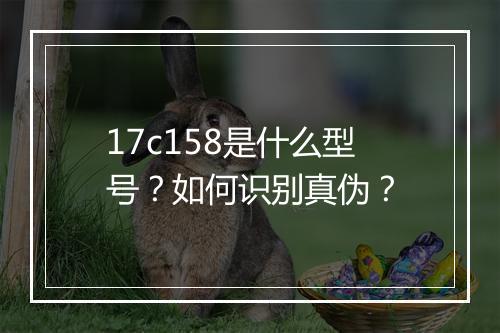 17c158是什么型号?如何识别真伪?