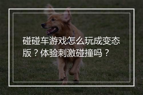碰碰车游戏怎么玩成变态版?体验刺激碰撞吗?