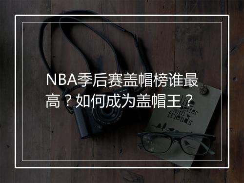 NBA季后赛盖帽榜谁最高?如何成为盖帽王?