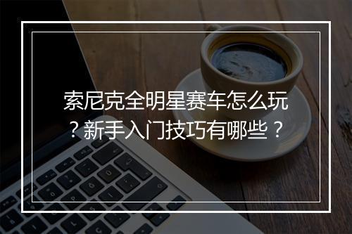 索尼克全明星赛车怎么玩？新手入门技巧有哪些？
