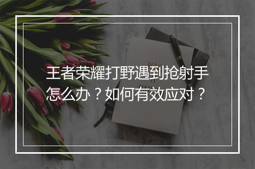 王者荣耀打野遇到抢射手怎么办？如何有效应对？