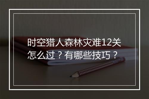 时空猎人森林灾难12关怎么过？有哪些技巧？