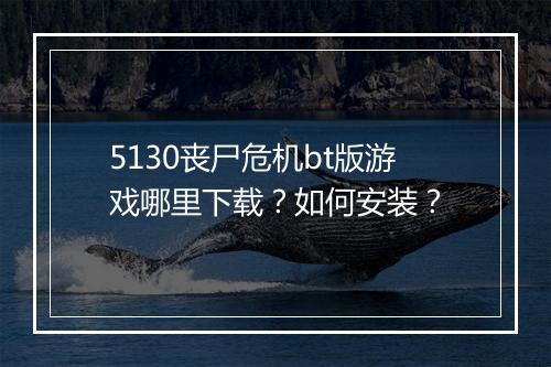 5130丧尸危机bt版游戏哪里下载?如何安装?