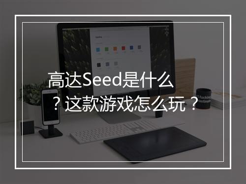 高达Seed是什么？这款游戏怎么玩？