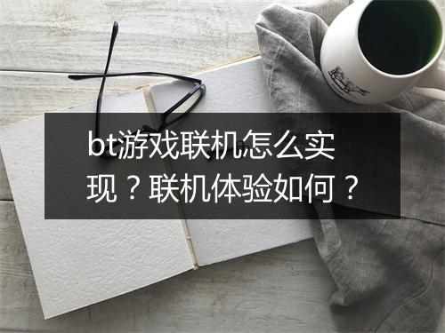 bt游戏联机怎么实现?联机体验如何?