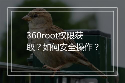 360root权限获取?如何安全操作?