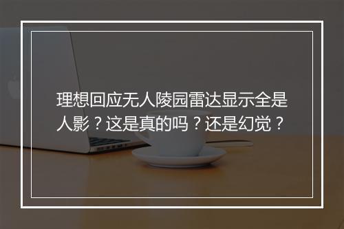 理想回应无人陵园雷达显示全是人影？这是真的吗？还是幻觉？