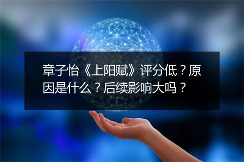 章子怡《上阳赋》评分低?原因是什么?后续影响大吗?