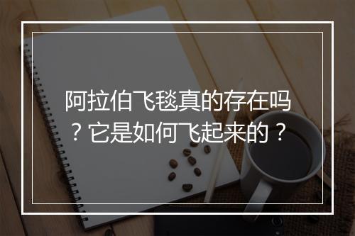 阿拉伯飞毯真的存在吗？它是如何飞起来的？