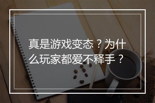 真是游戏变态?为什么玩家都爱不释手?
