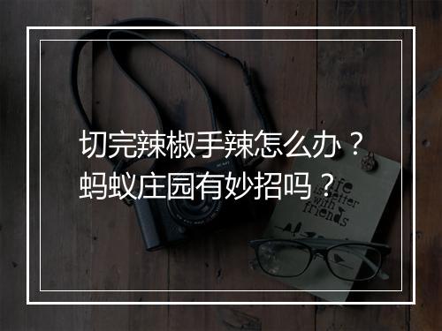 切完辣椒手辣怎么办?蚂蚁庄园有妙招吗?