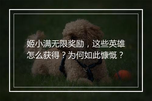 姬小满无限奖励,这些英雄怎么获得?为何如此慷慨?