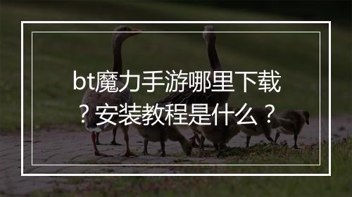 bt魔力手游哪里下载?安装教程是什么?