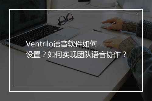 Ventrilo语音软件如何设置？如何实现团队语音协作？