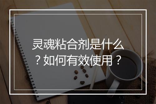 灵魂粘合剂是什么？如何有效使用？