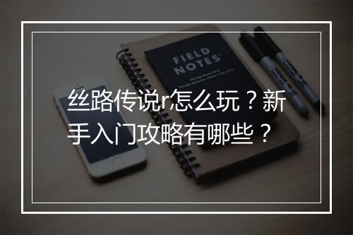 丝路传说r怎么玩?新手入门攻略有哪些?