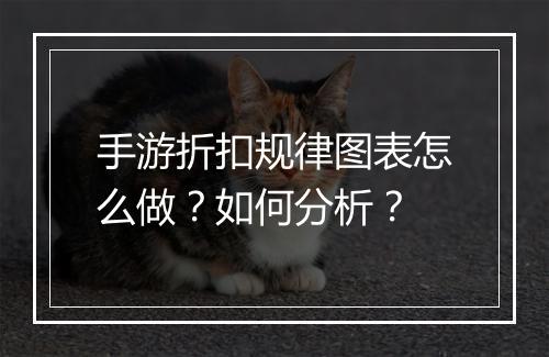 手游折扣规律图表怎么做?如何分析?