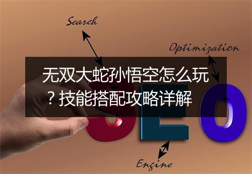 无双大蛇孙悟空怎么玩?技能搭配攻略详解
