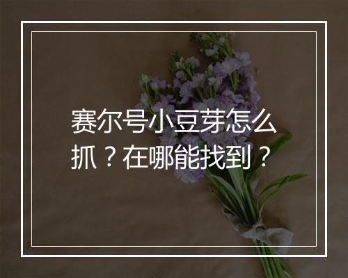 赛尔号小豆芽怎么抓?在哪能找到?