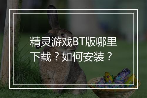 精灵游戏BT版哪里下载？如何安装？