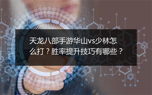 天龙八部手游华山vs少林怎么打？胜率提升技巧有哪些？